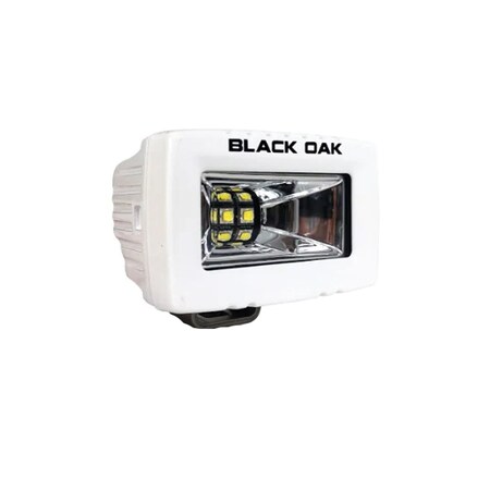 Black Oak Led Black Oak 2in Marine Spreader Light - Scene Optics - White Housing - Pro Series 3.0 2-MS-S